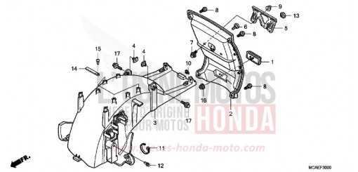 GARDE-BOUE ARRIERE (GL18009/A) GL1800A de 2010